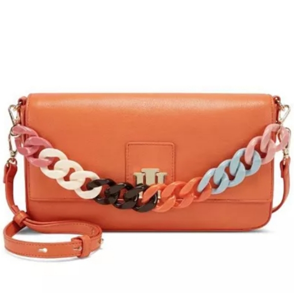 INC International Concepts Handbags - INC International Concepts Edenne Chain Baguette Shoulder Bag - Orange